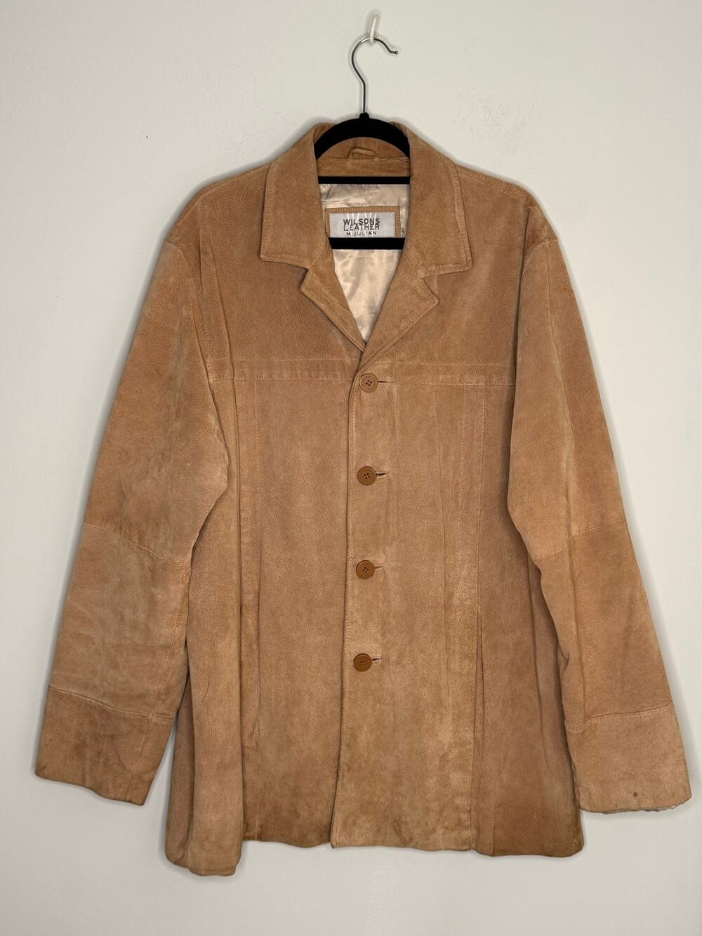 Wilsons Leather M.Julian Tan Genuine Suede Fully Lined Mens Peacoat Size XXL